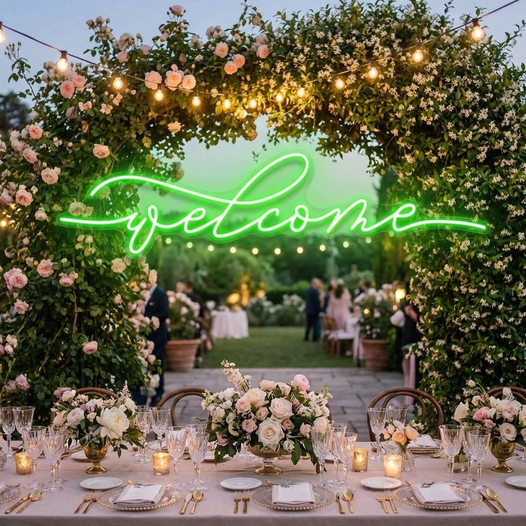 Welcome Led Neon Sign Light