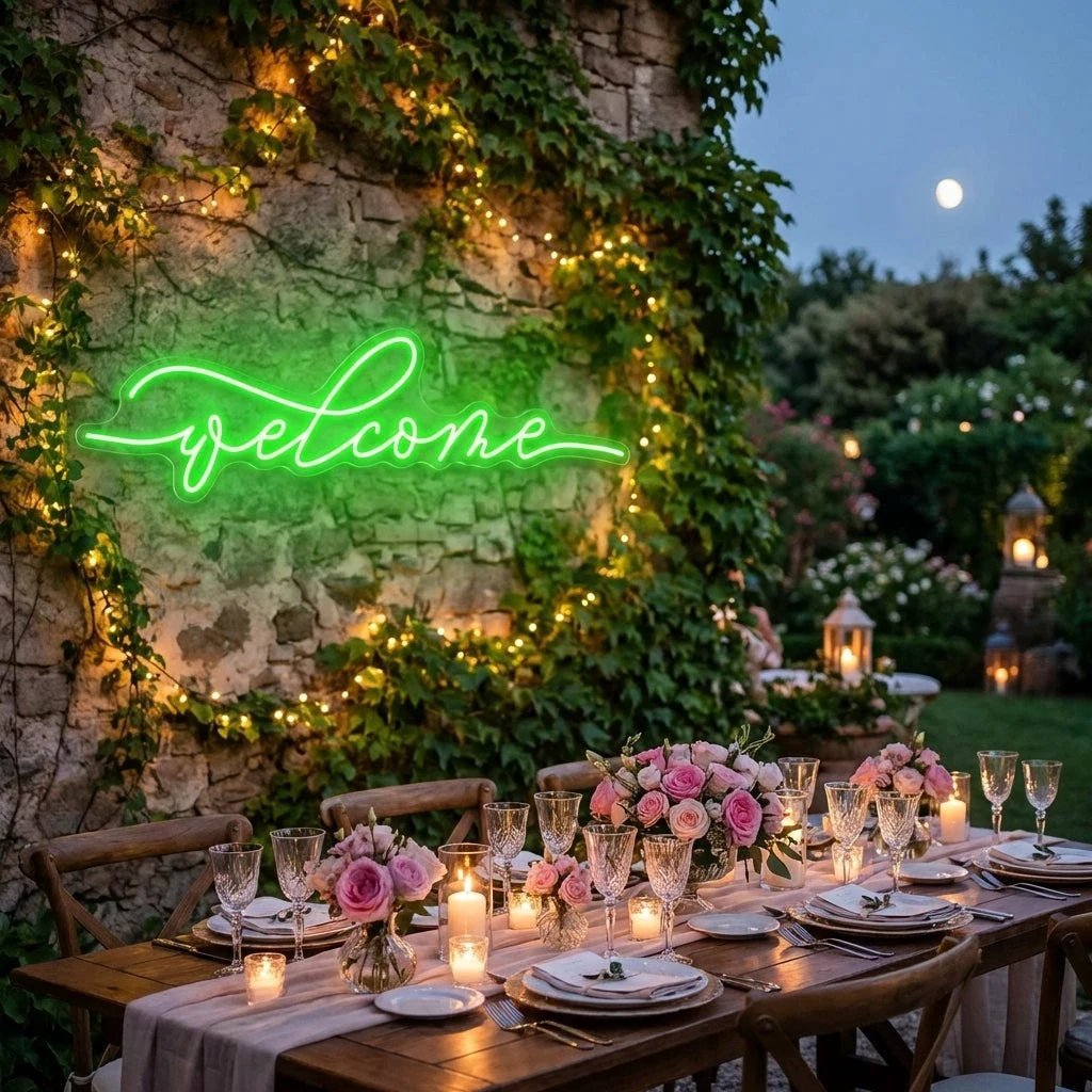 Welcome Led Neon Sign Light