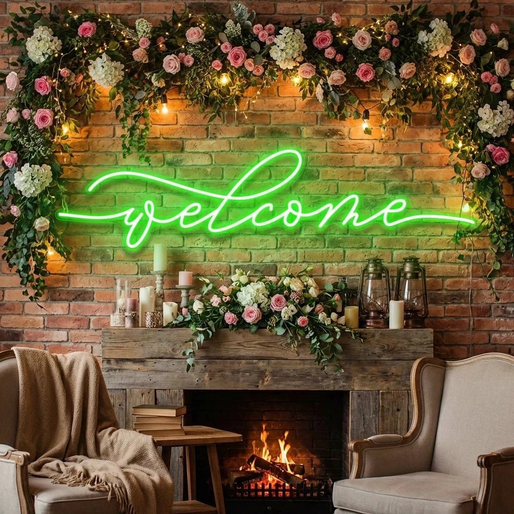 Welcome Led Neon Sign Light