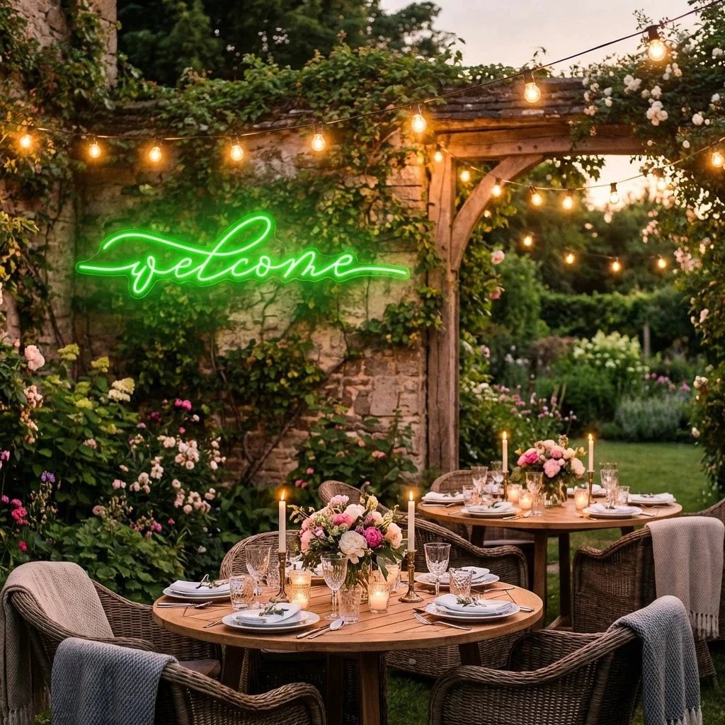 Welcome Led Neon Sign Light
