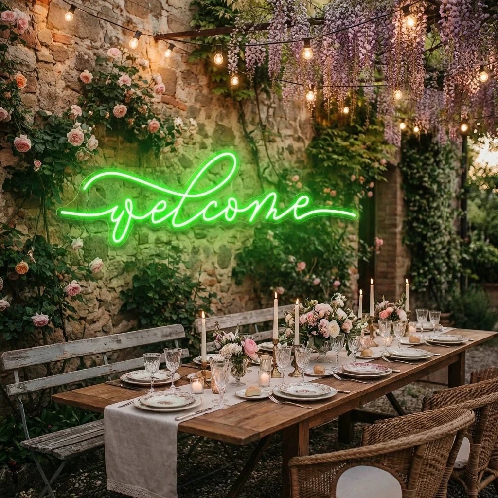 Welcome Led Neon Sign Light