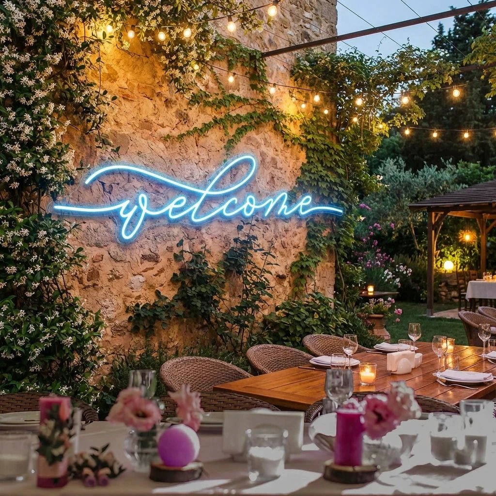 Welcome Led Neon Sign Light