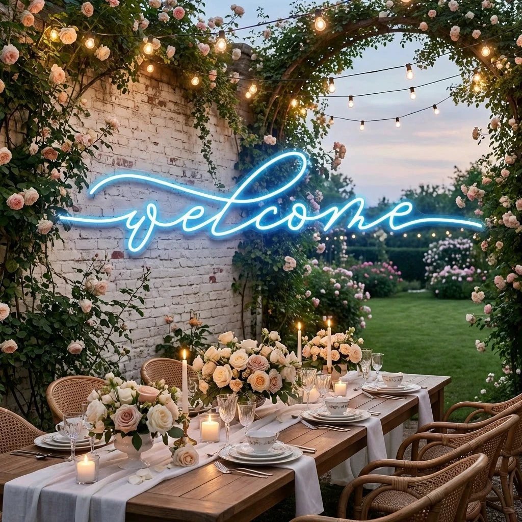 Welcome Led Neon Sign Light