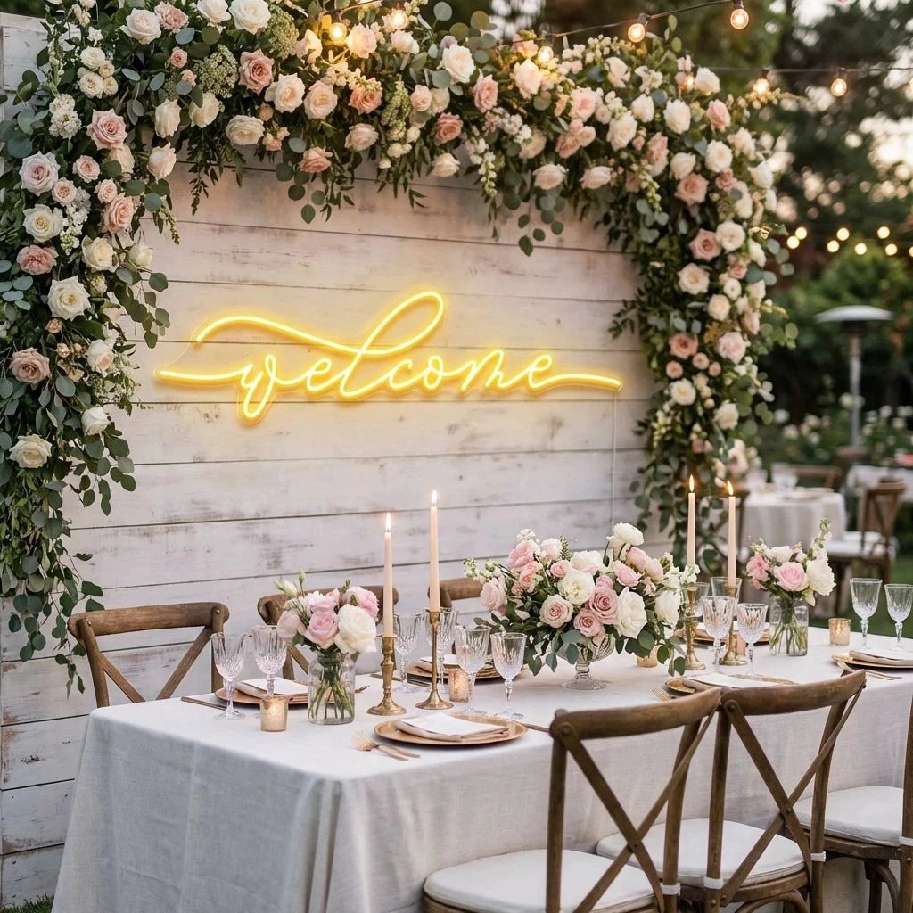 Welcome Led Neon Sign Light