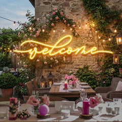 Welcome Led Neon Sign Light