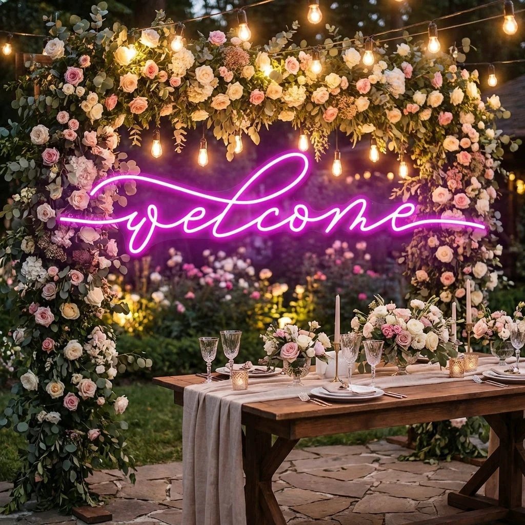 Welcome Led Neon Sign Light