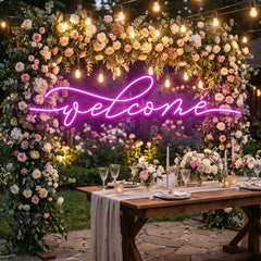 Welcome Led Neon Sign Light