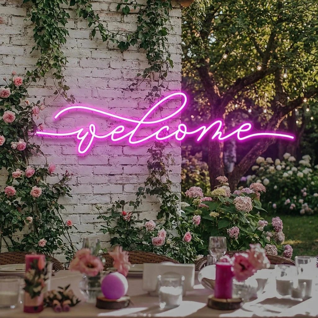 Welcome Led Neon Sign Light