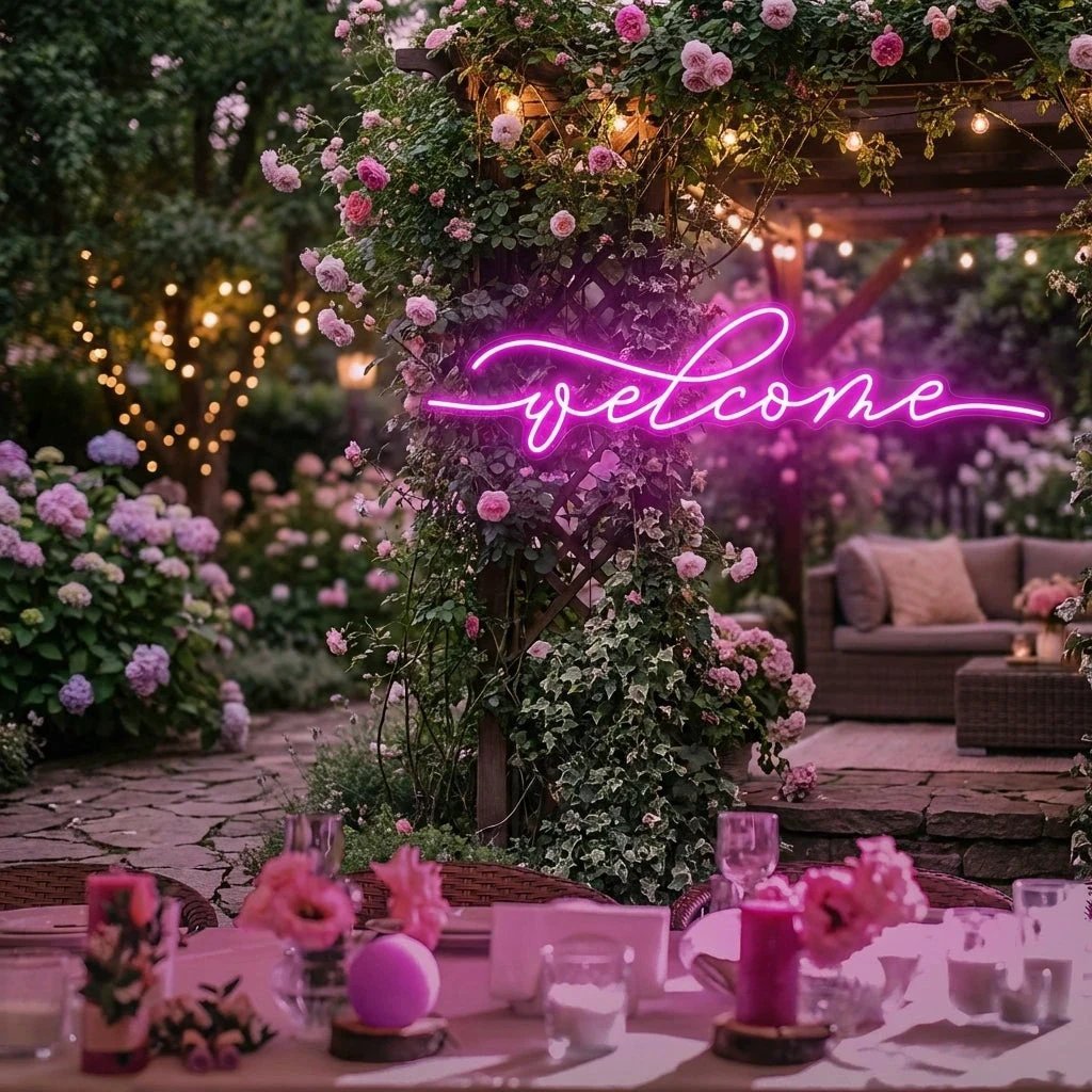 Welcome Led Neon Sign Light