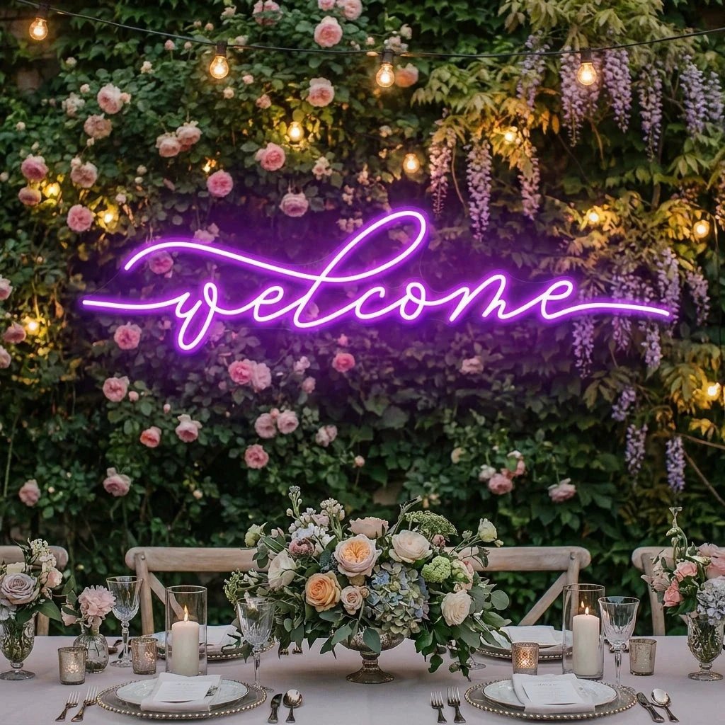 Welcome Led Neon Sign Light