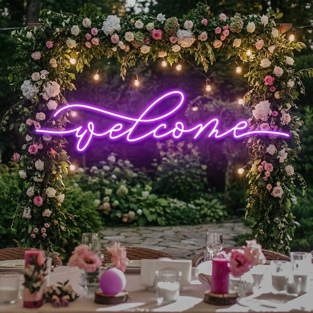 Welcome Led Neon Sign Light