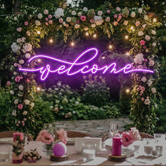 Welcome Led Neon Sign Light