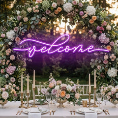 Welcome Led Neon Sign Light