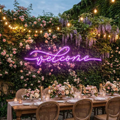 Welcome Led Neon Sign Light