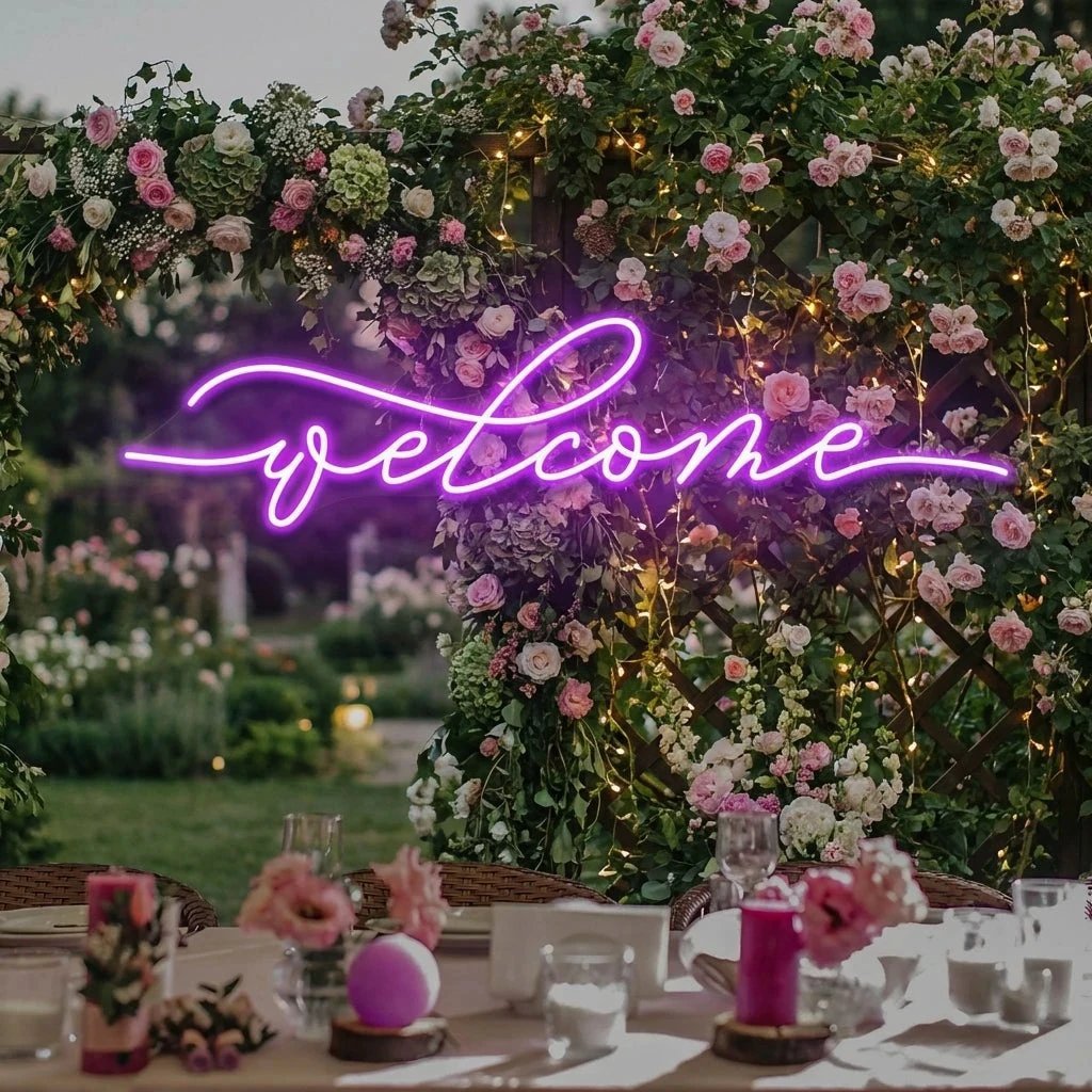 Welcome Led Neon Sign Light