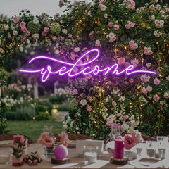 Welcome Led Neon Sign Light