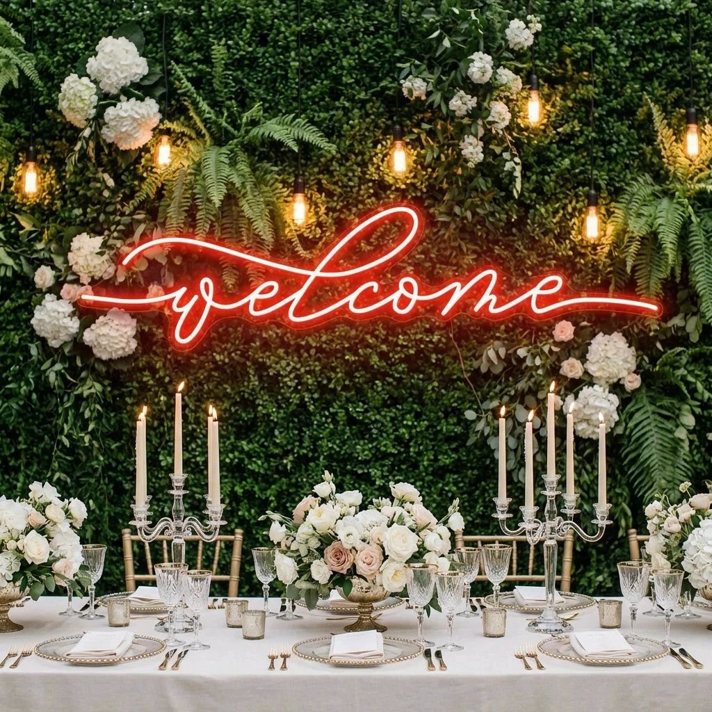 Welcome Led Neon Sign Light