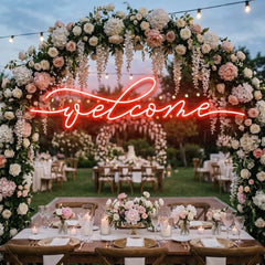 Welcome Led Neon Sign Light