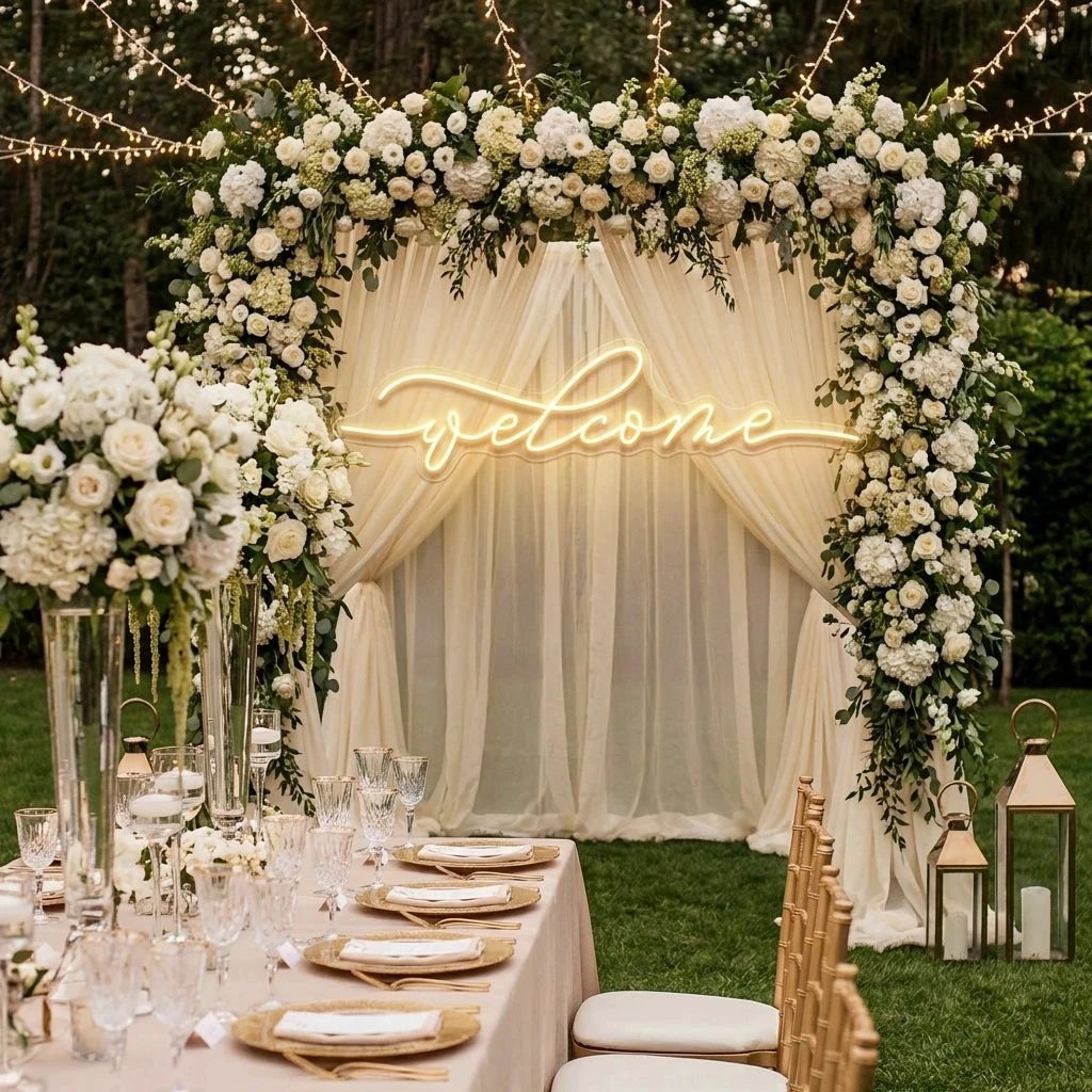 Welcome Led Neon Sign Light