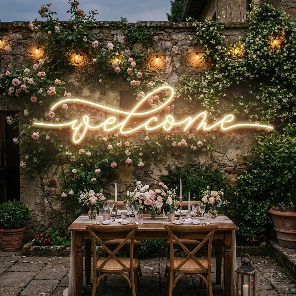 Welcome Led Neon Sign Light