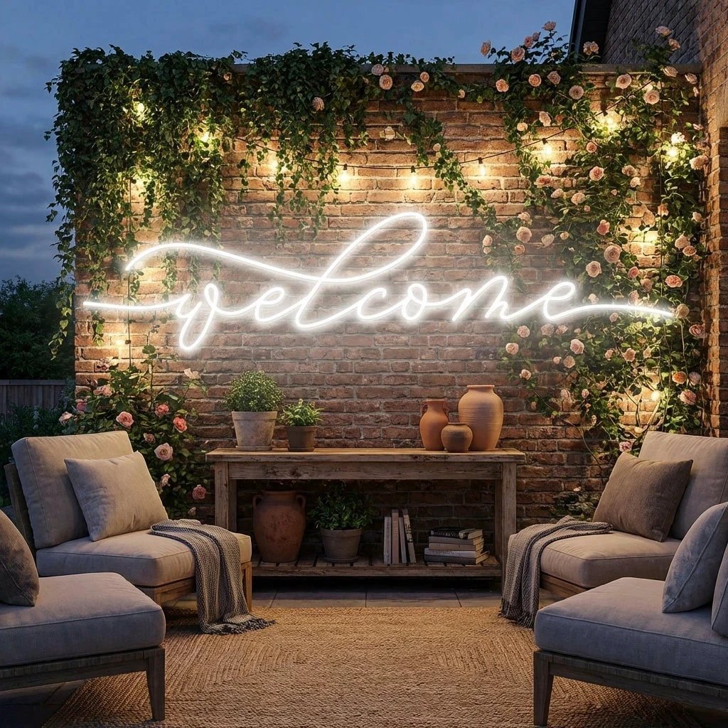 Welcome Led Neon Sign Light