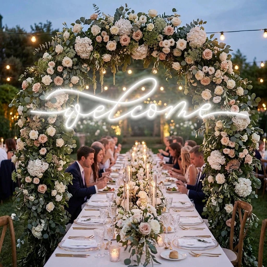 Welcome Led Neon Sign Light