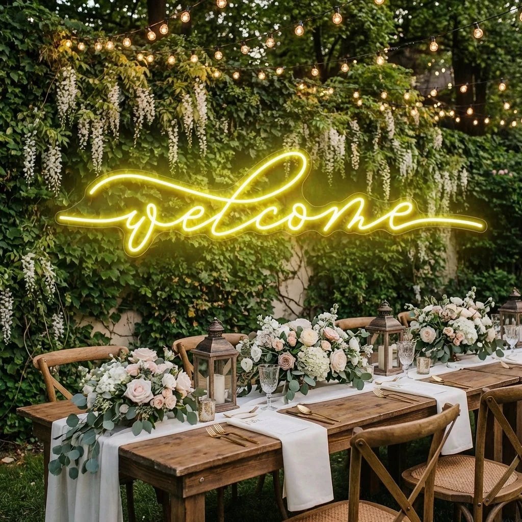 Welcome Led Neon Sign Light