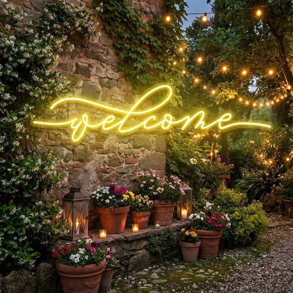 Welcome Led Neon Sign Light