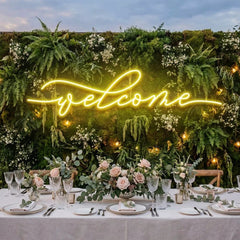 Welcome Led Neon Sign Light