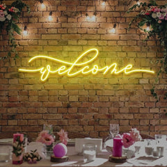 Welcome Led Neon Sign Light
