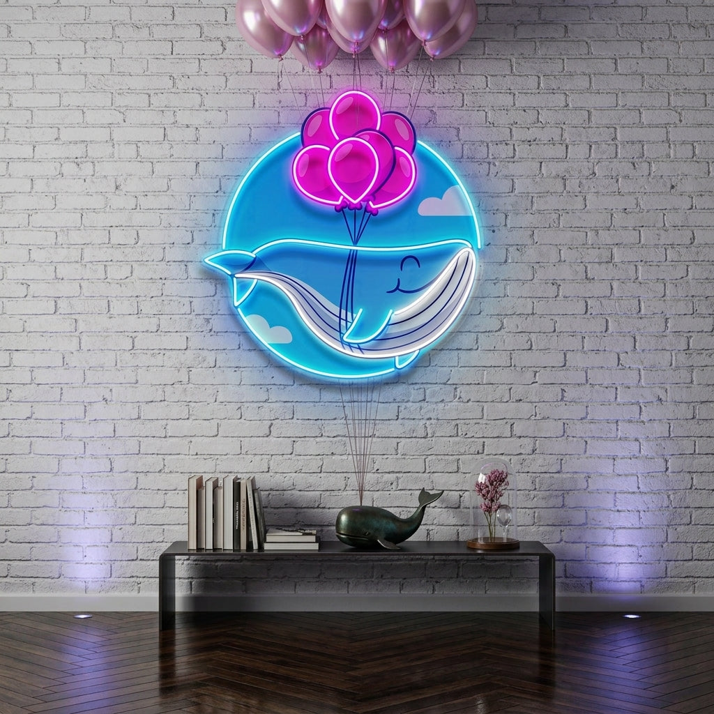 Whale LED Neon Sign Light Pop Art