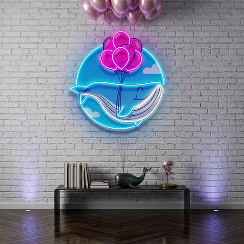 Whale LED Neon Sign Light Pop Art