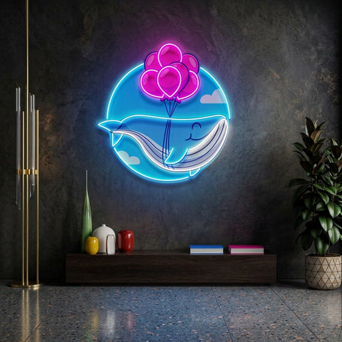 Whale LED Neon Sign Light Pop Art