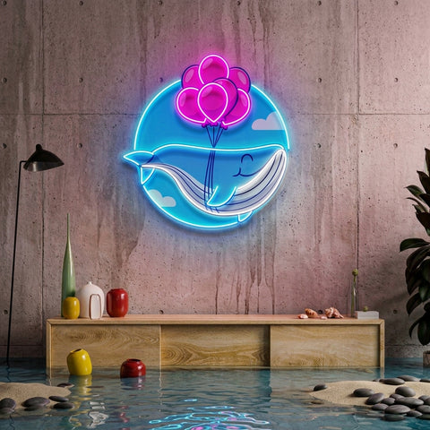 Whale LED Neon Sign Light Pop Art