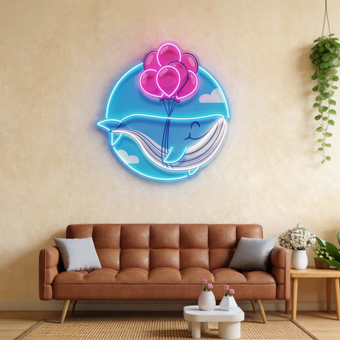 Whale LED Neon Sign Light Pop Art