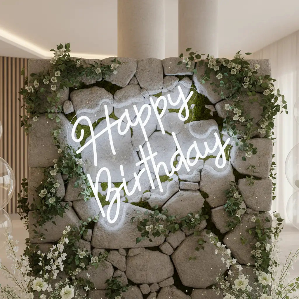 Happy Birthday Neon Sign for Party Decor