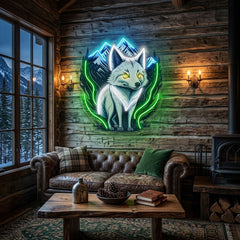 White Foxy LED Neon Sign Light Pop Art