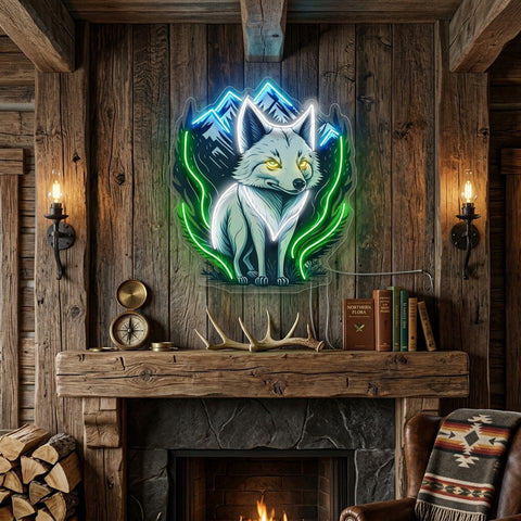 White Foxy LED Neon Sign Light Pop Art