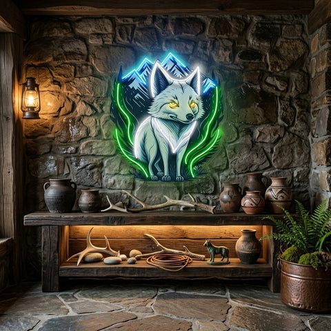 White Foxy LED Neon Sign Light Pop Art