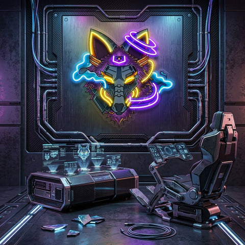 Wolf Robot LED Neon Sign Light Pop Art