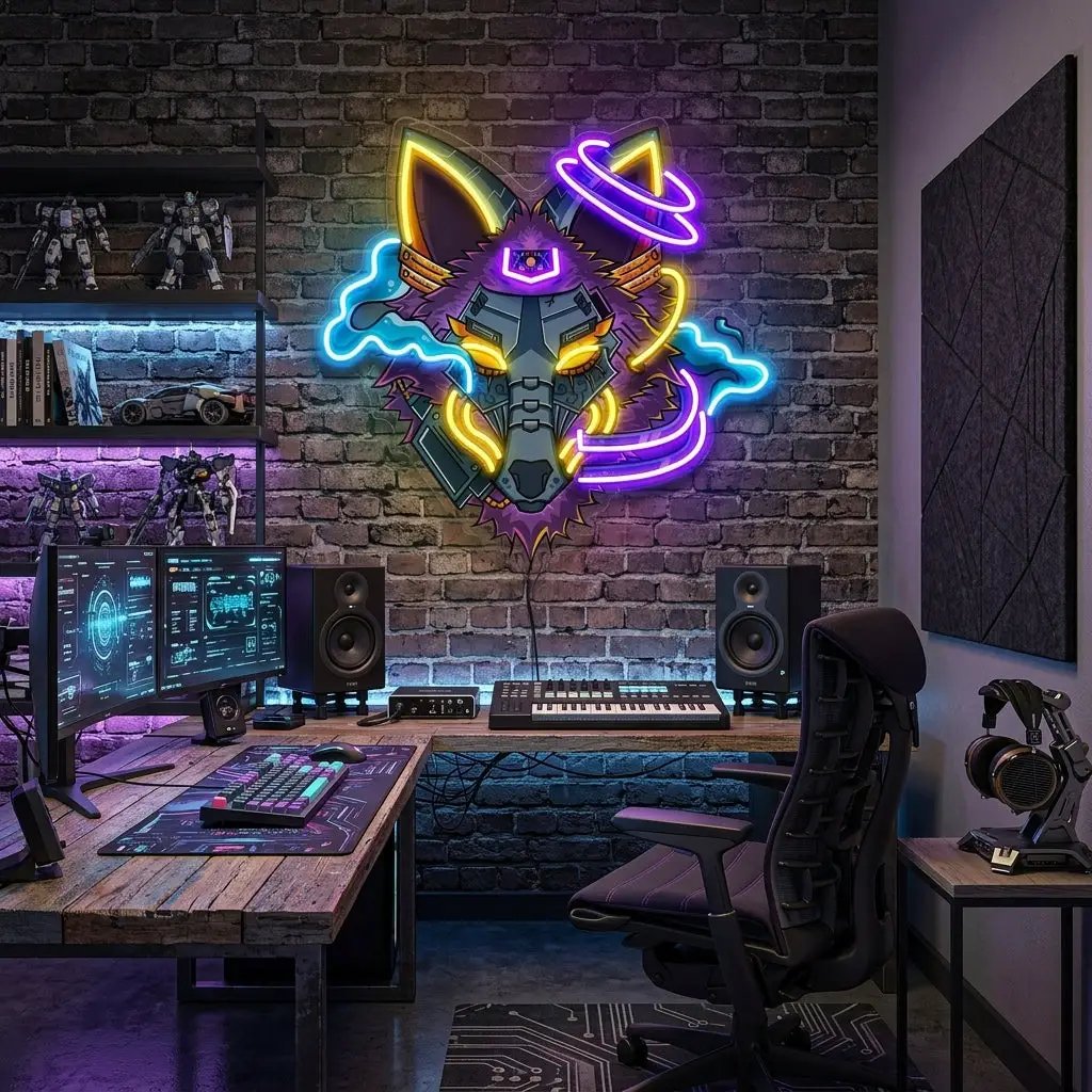 Wolf Robot LED Neon Sign Light Pop Art