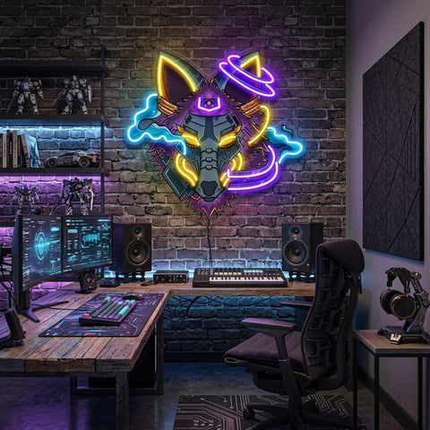Wolf Robot LED Neon Sign Light Pop Art