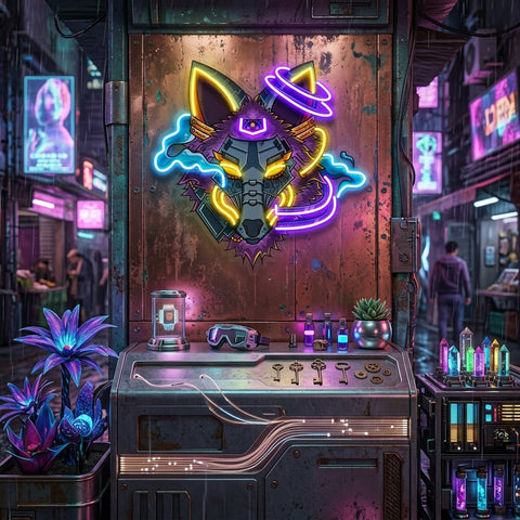 Wolf Robot LED Neon Sign Light Pop Art