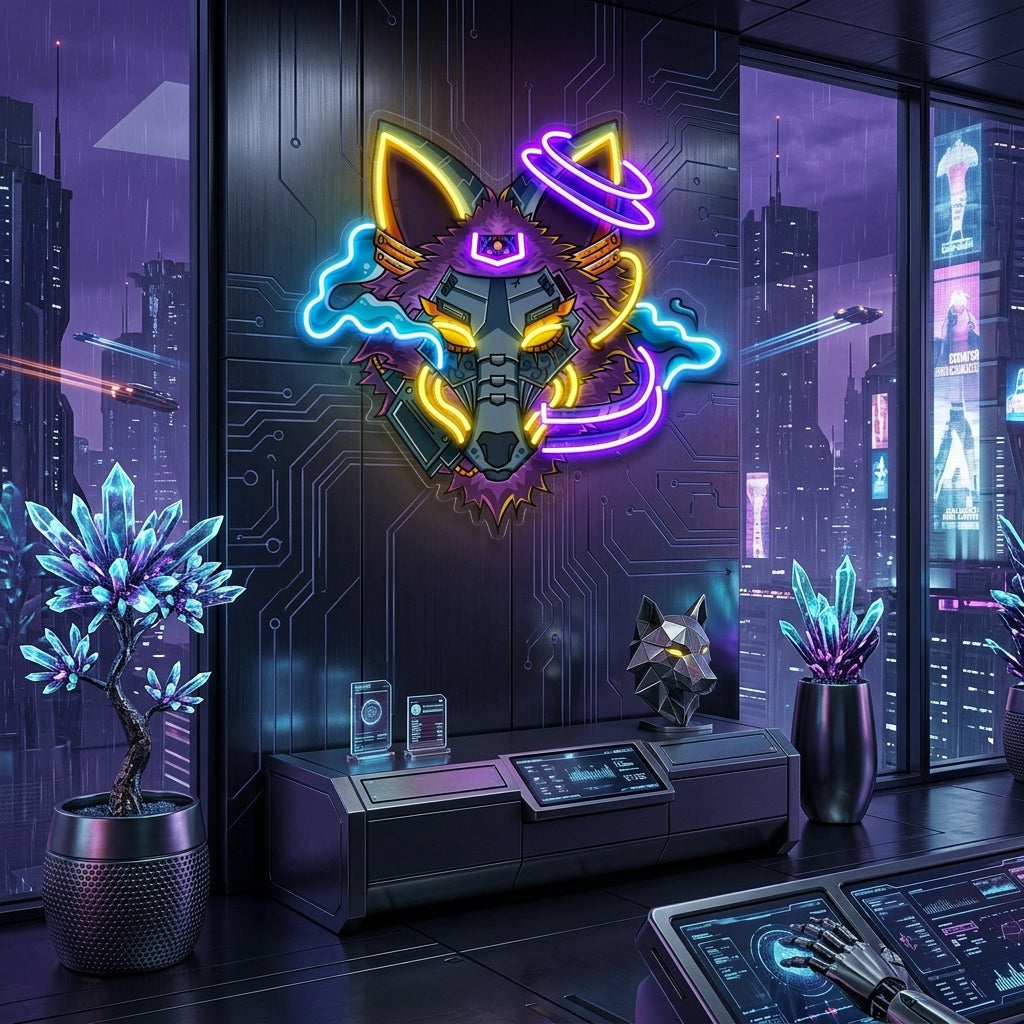 Wolf Robot LED Neon Sign Light Pop Art
