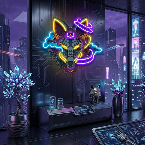 Wolf Robot LED Neon Sign Light Pop Art