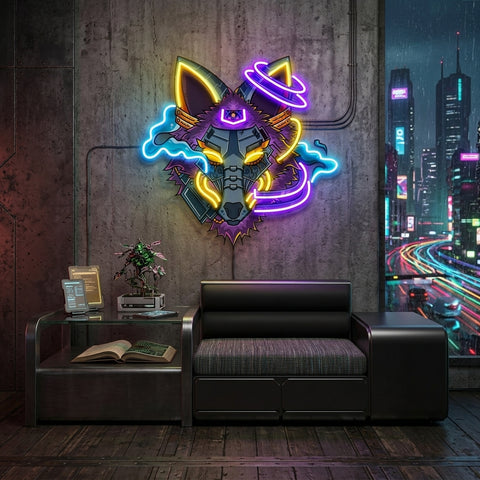 Wolf Robot LED Neon Sign Light Pop Art