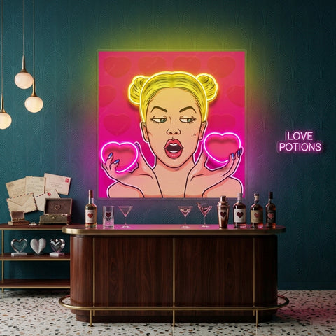 Woman Bring Loves LED Neon Sign Light Pop Art
