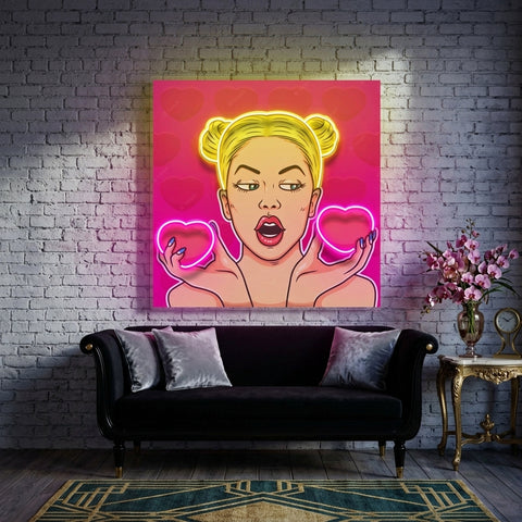 Woman Bring Loves LED Neon Sign Light Pop Art