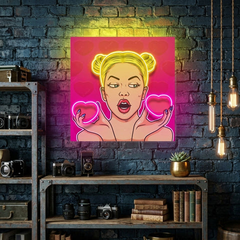 Woman Bring Loves LED Neon Sign Light Pop Art