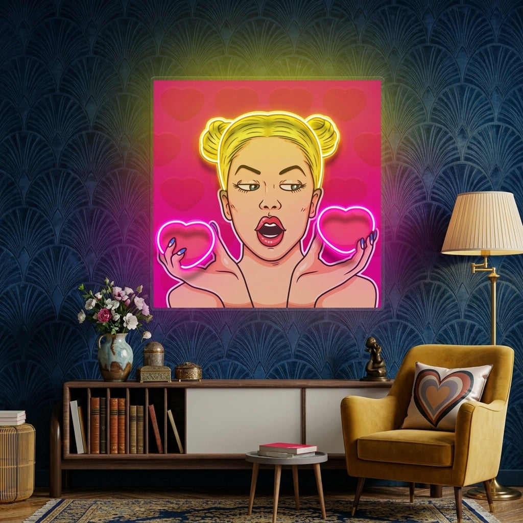 Woman Bring Loves LED Neon Sign Light Pop Art